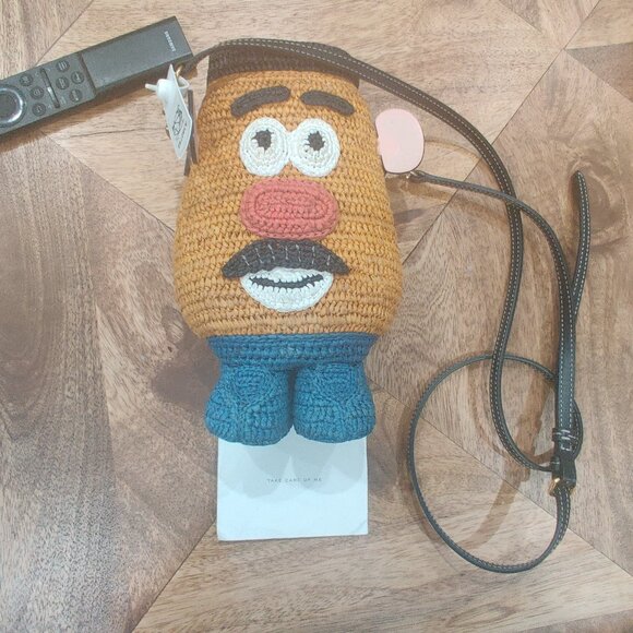 Anya Hindmarch Mr.  Potato Head raffia  bag New - Picture 5 of 5